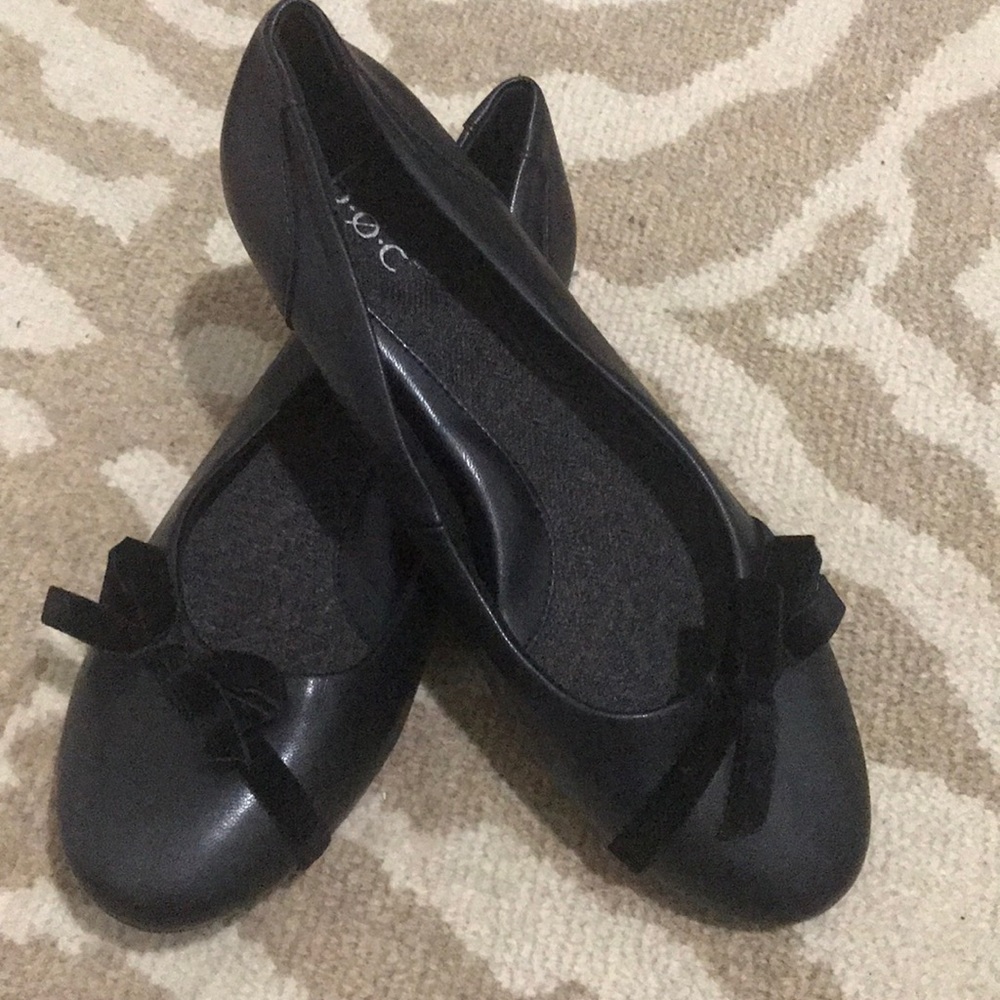 New B.O.C  black leather size 7,5N NINE WEST size8